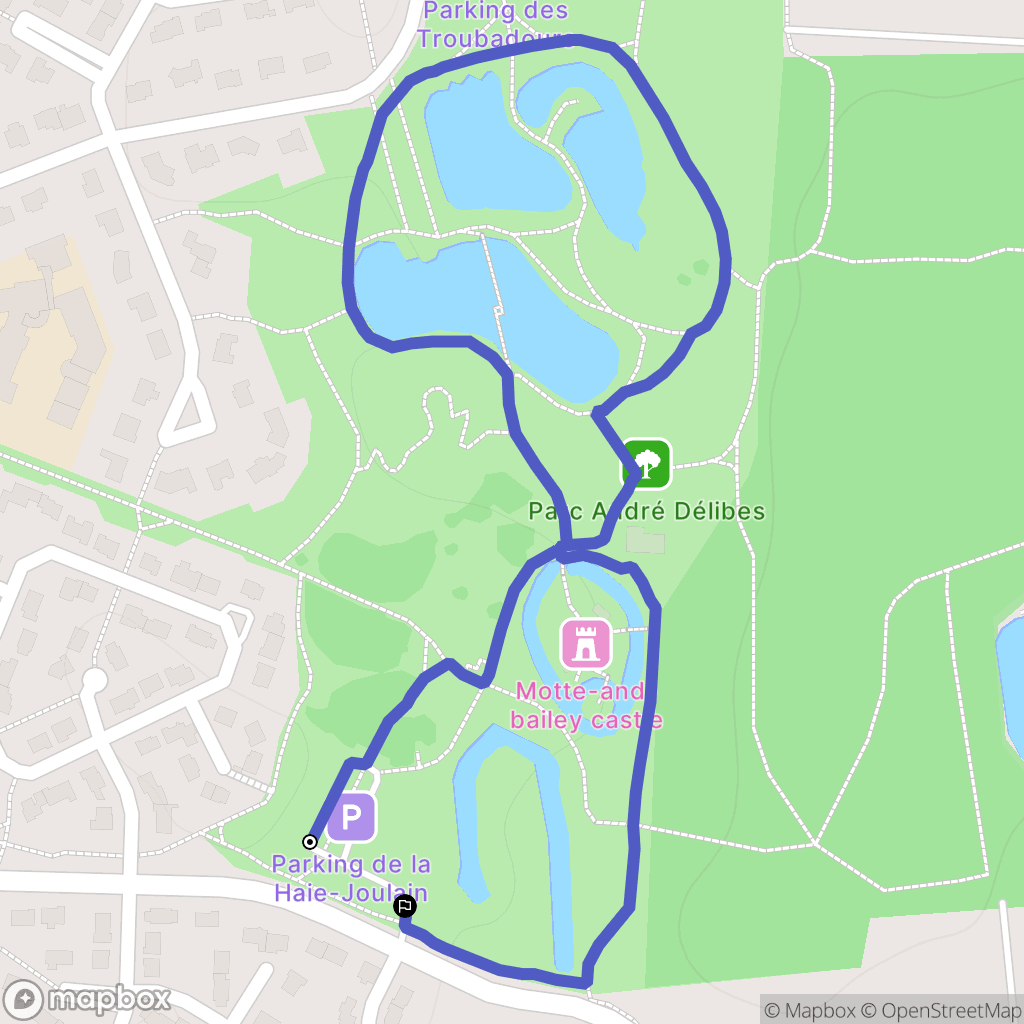 Verrières-en-Anjou : carte du parcours de randonnée - France