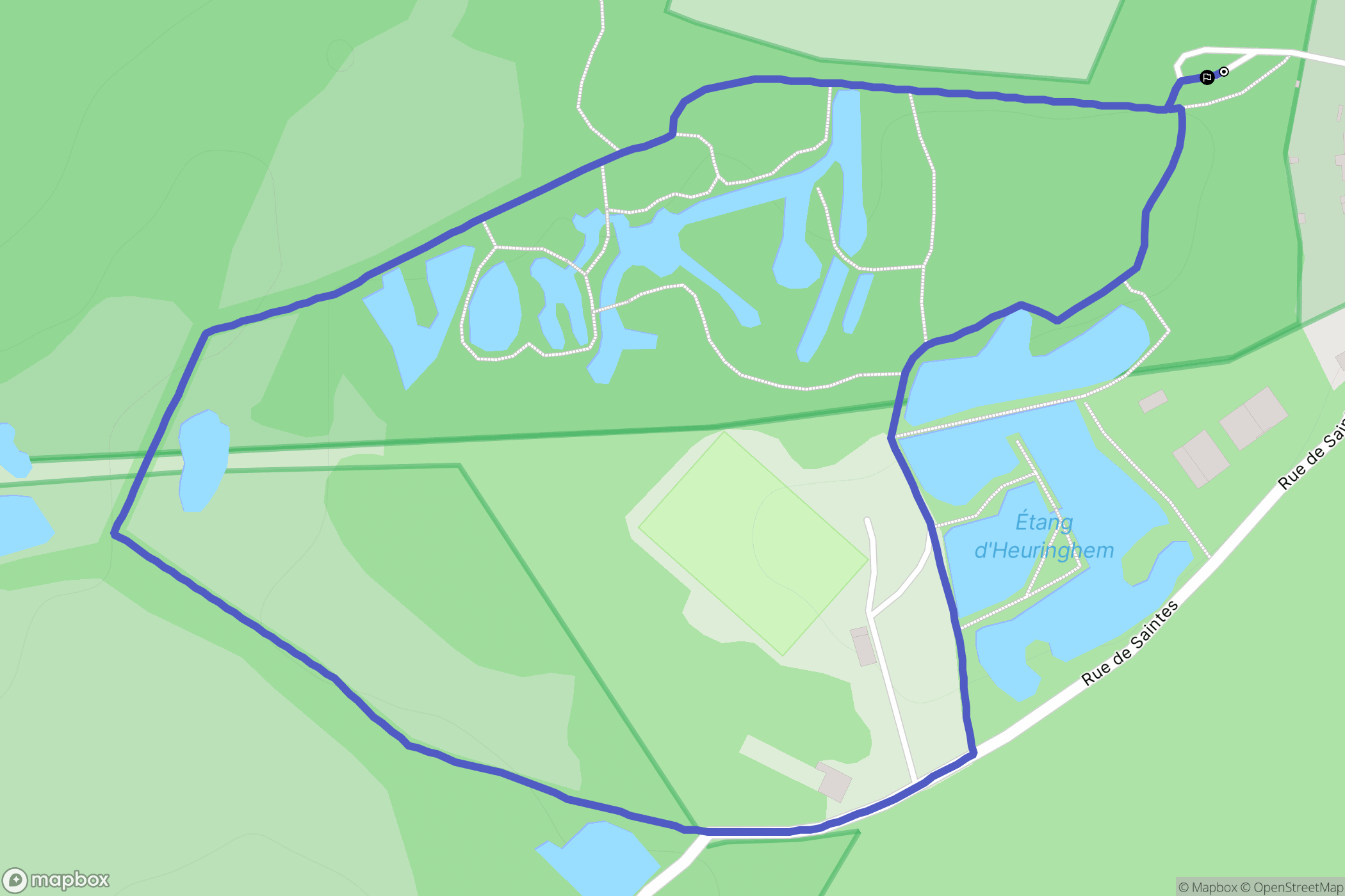 Blendecques : carte du parcours de randonnée - France