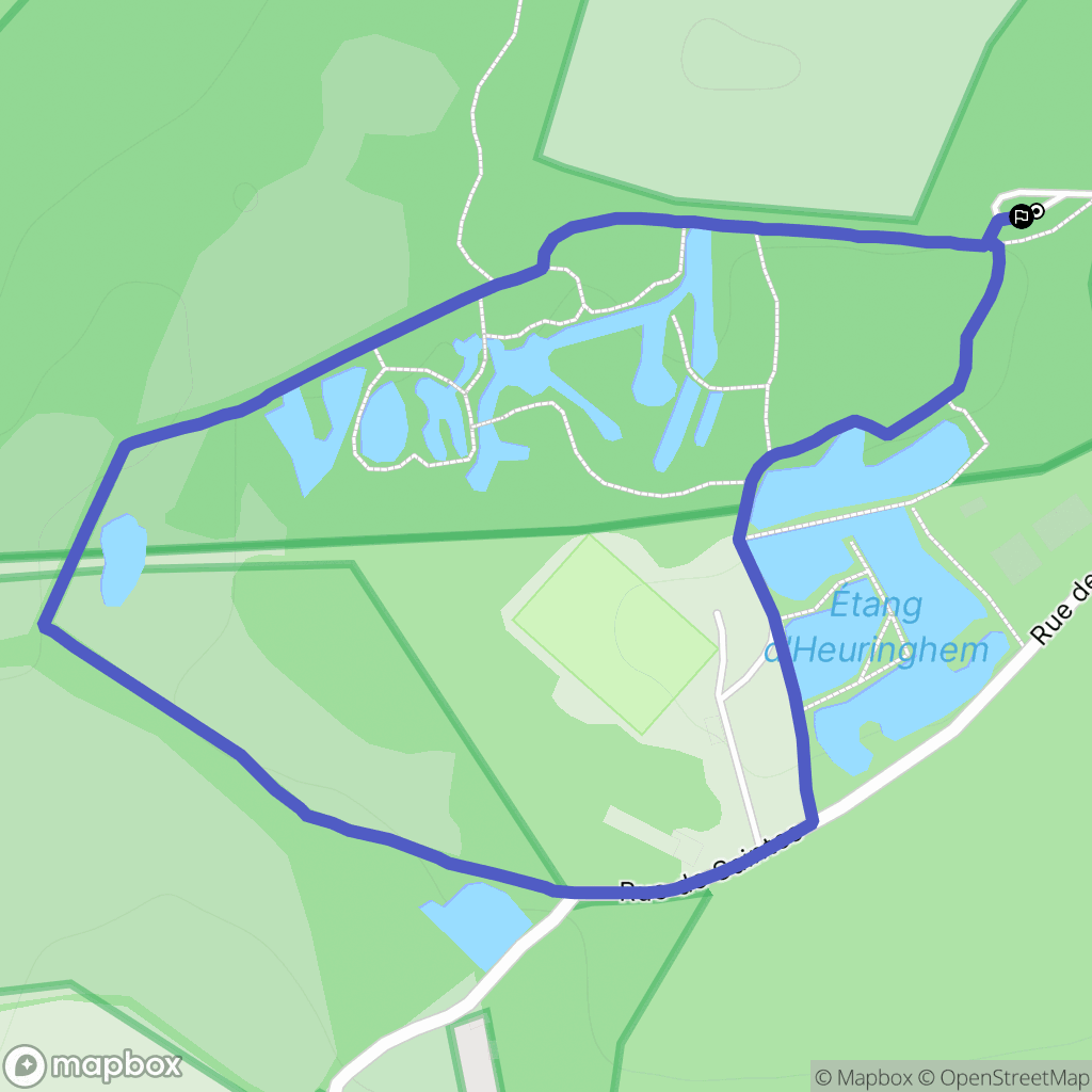 Blendecques : carte du parcours de randonnée - France