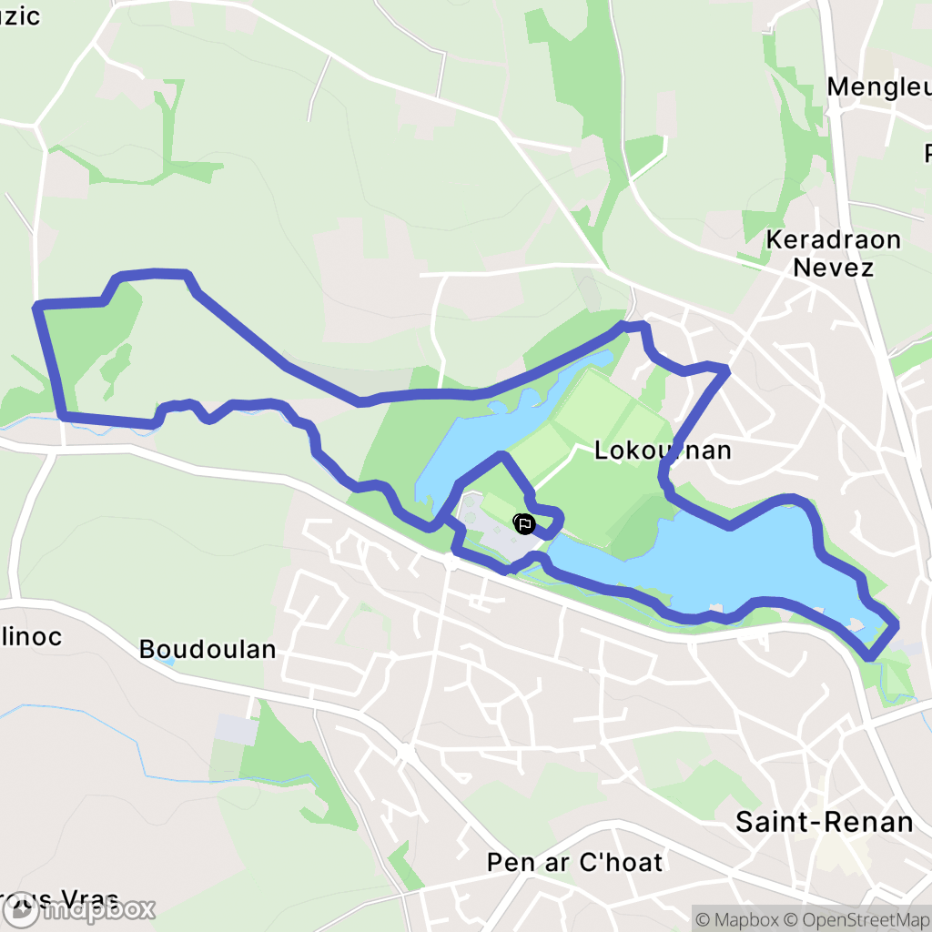 Saint-Renan : carte du parcours de randonnée - France