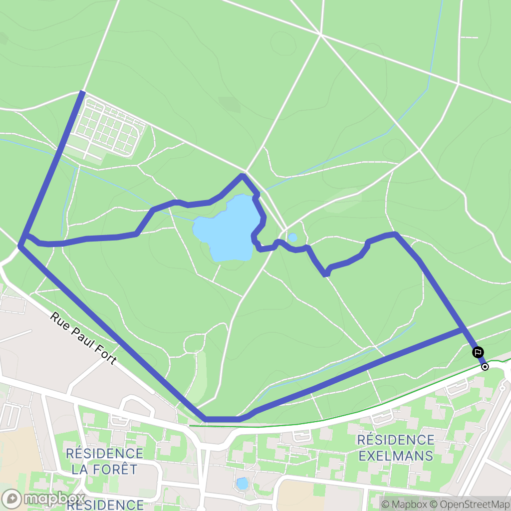 Vélizy-Villacoublay : carte du parcours de randonnée - France