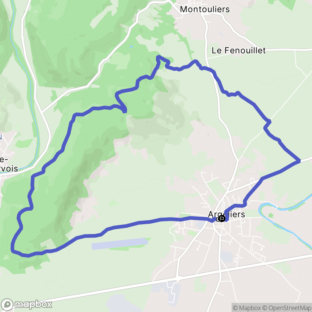 Argeliers : carte du parcours de randonnée - France