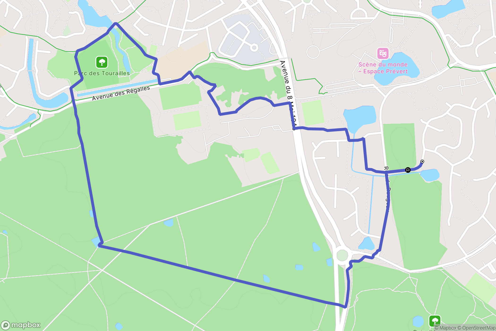 Savigny-le-Temple : carte du parcours de randonnée - France