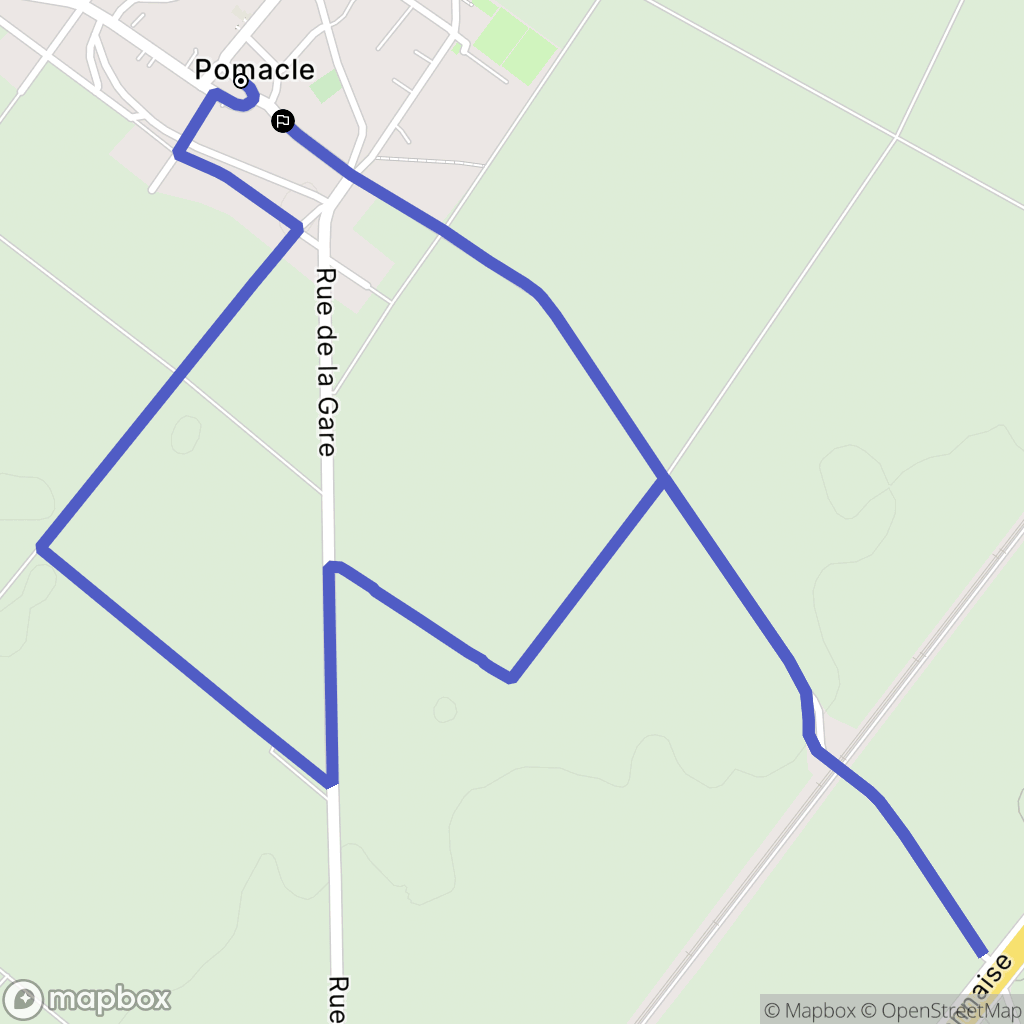 Pomacle : carte du parcours de randonnée - France