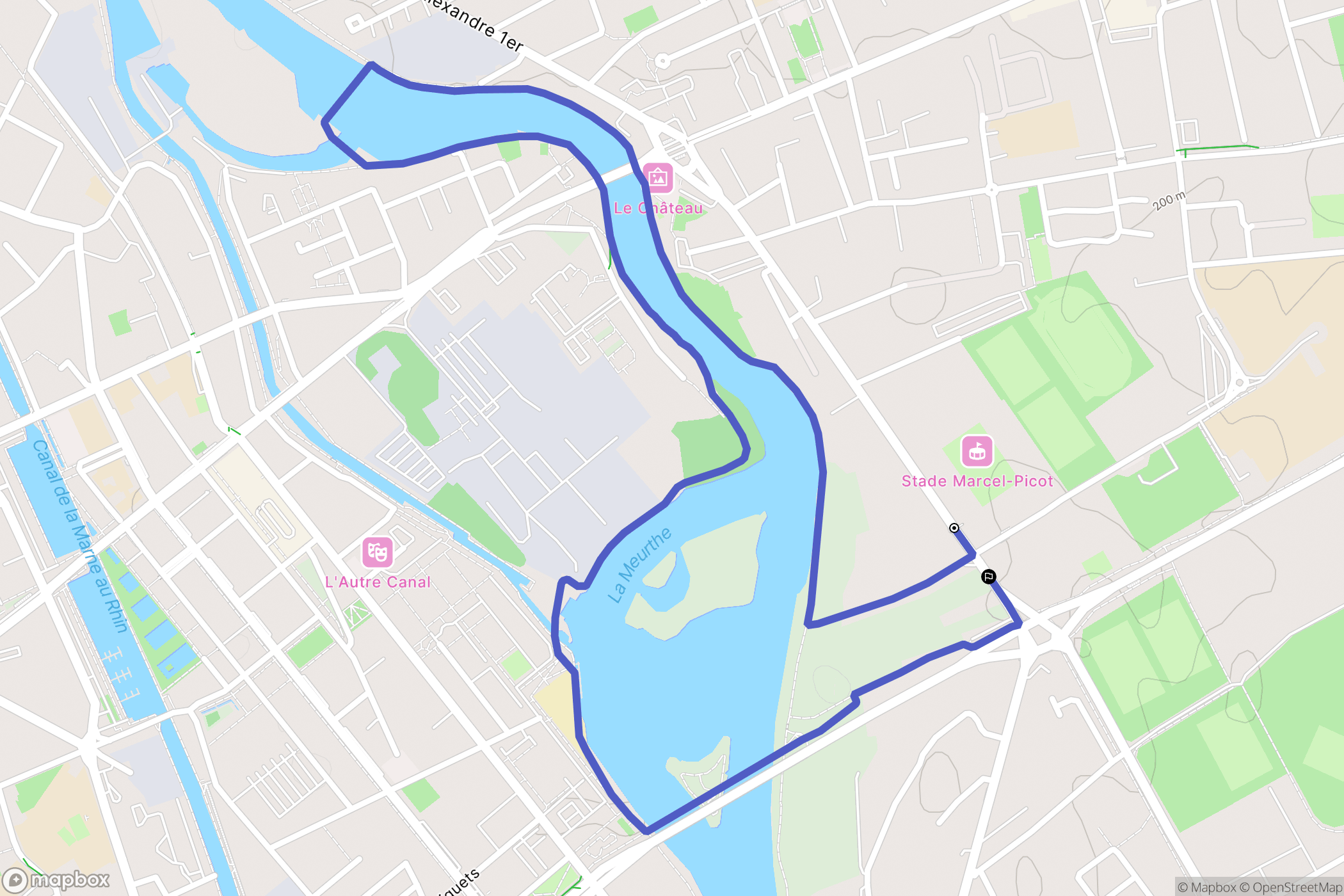 Tomblaine : carte du parcours de randonnée - France