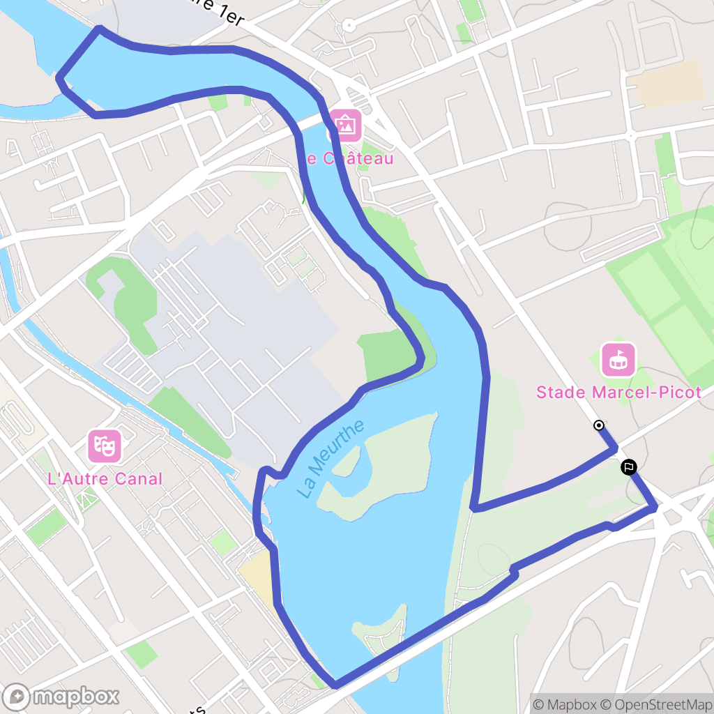 Tomblaine : carte du parcours de randonnée - France