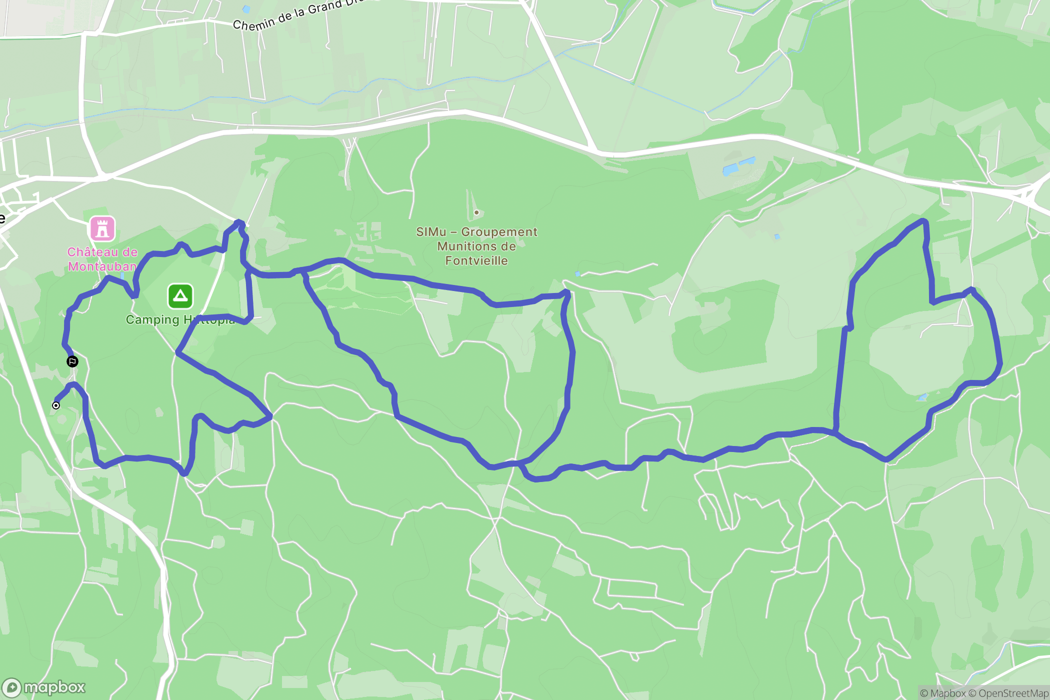 Fontvieille : carte du parcours de randonnée - France