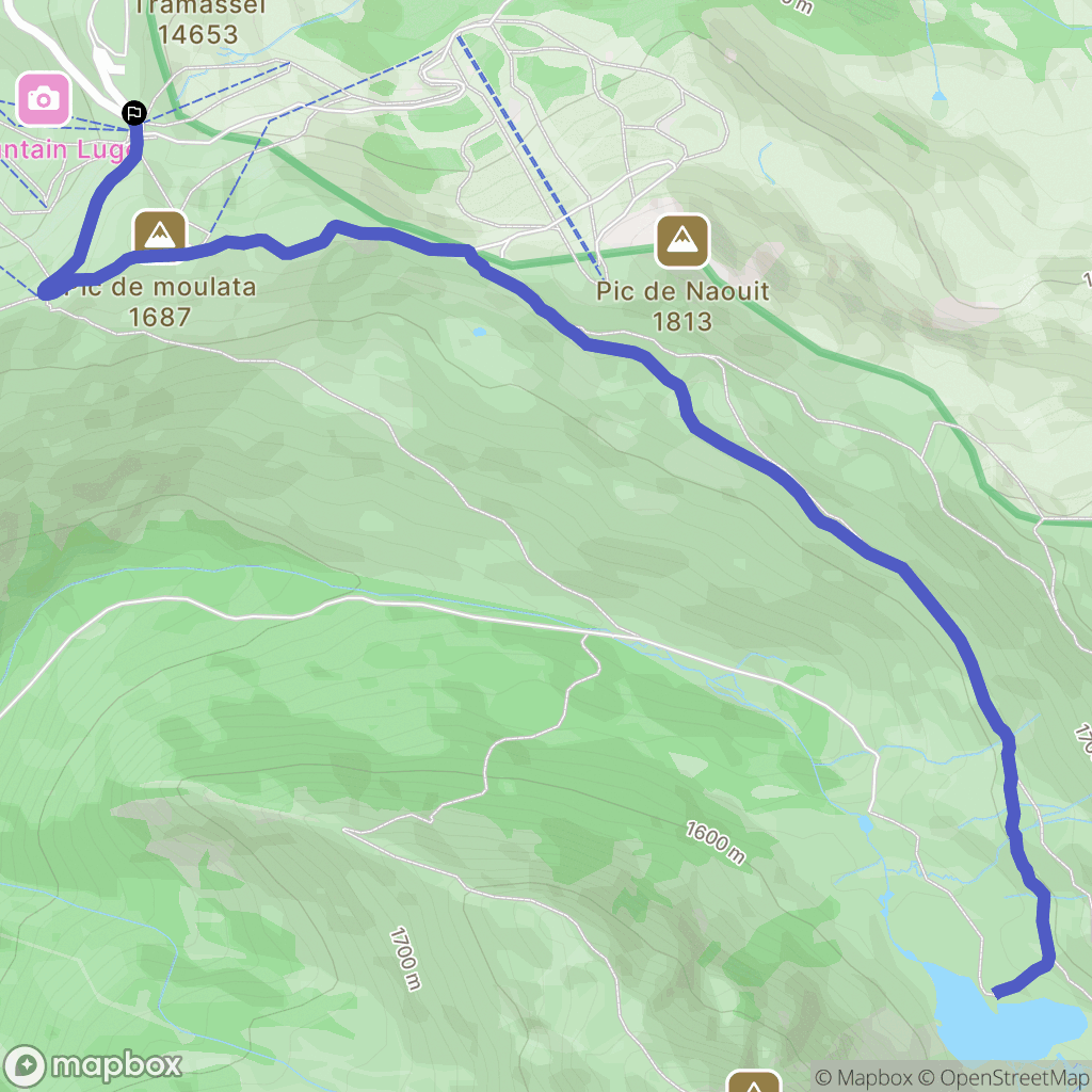 Beaucens : carte du parcours de randonnée - France