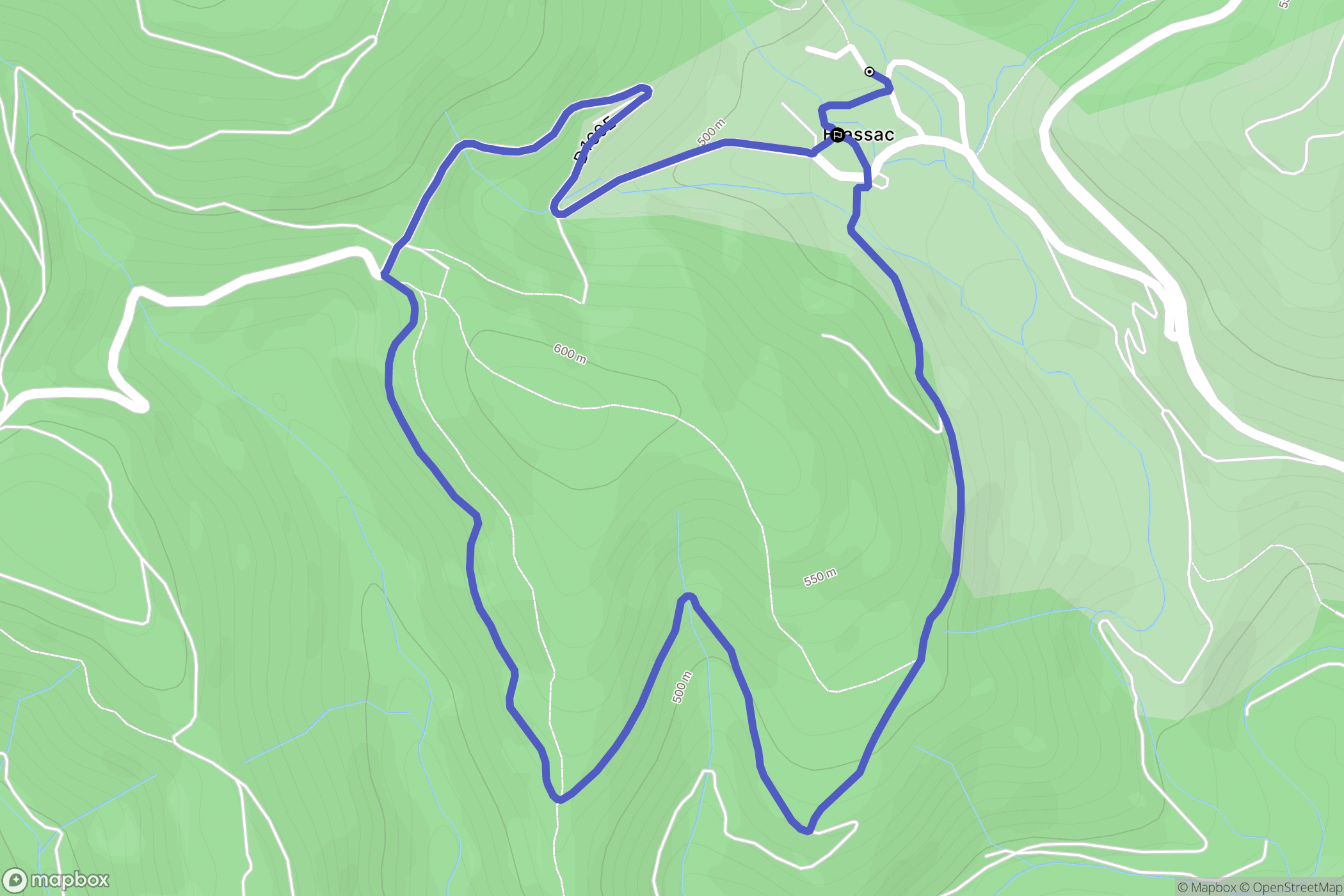Saint-Pons-de-Thomières : carte du parcours de randonnée - France