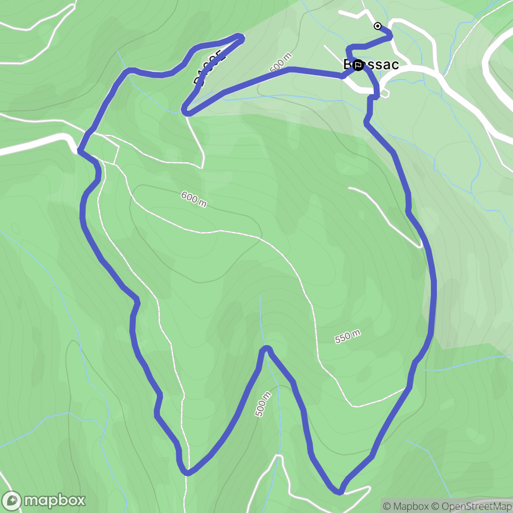 Saint-Pons-de-Thomières : carte du parcours de randonnée - France
