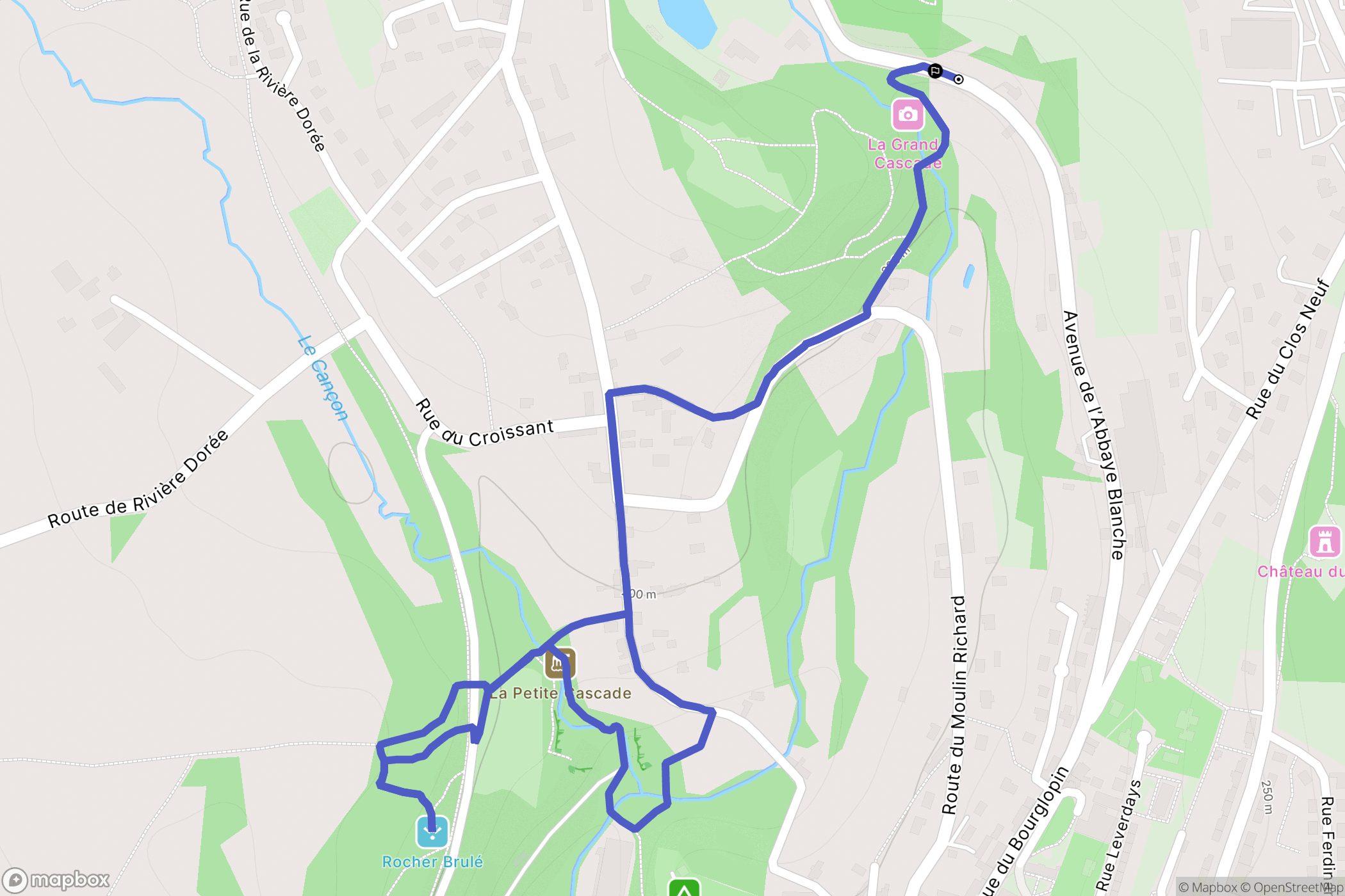 Mortain-Bocage : carte du parcours de randonnée - France