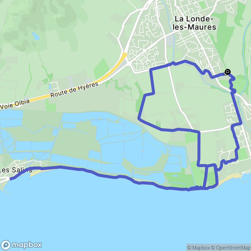 La Londe-les-Maures : carte du parcours de randonnée - France