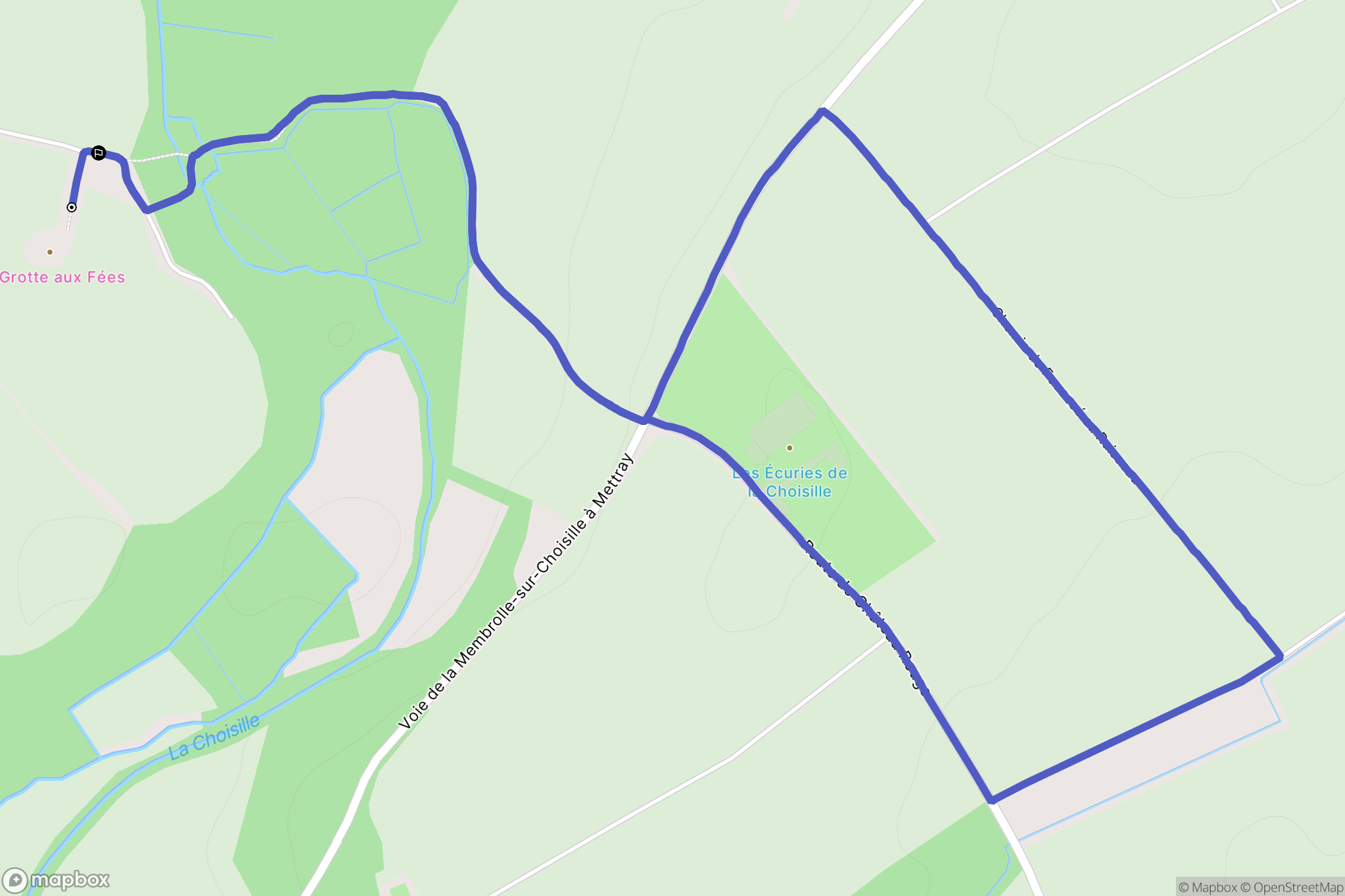 Saint-Antoine-du-Rocher : carte du parcours de randonnée - France