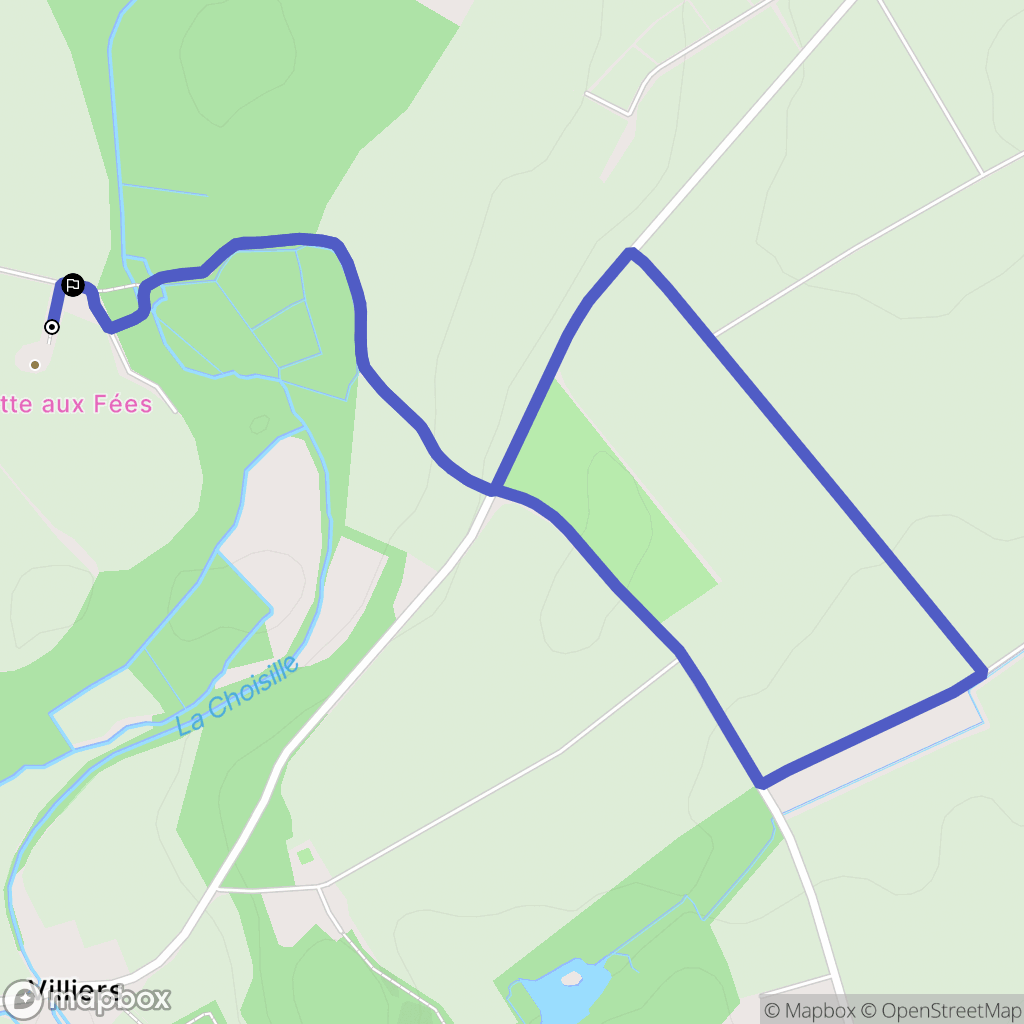 Saint-Antoine-du-Rocher : carte du parcours de randonnée - France