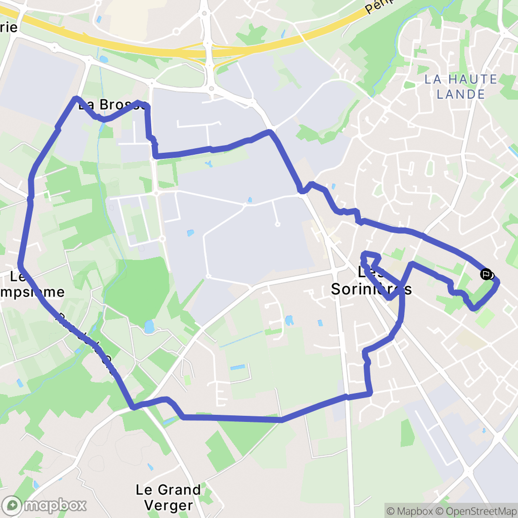 Les Sorinières : carte du parcours de randonnée - France