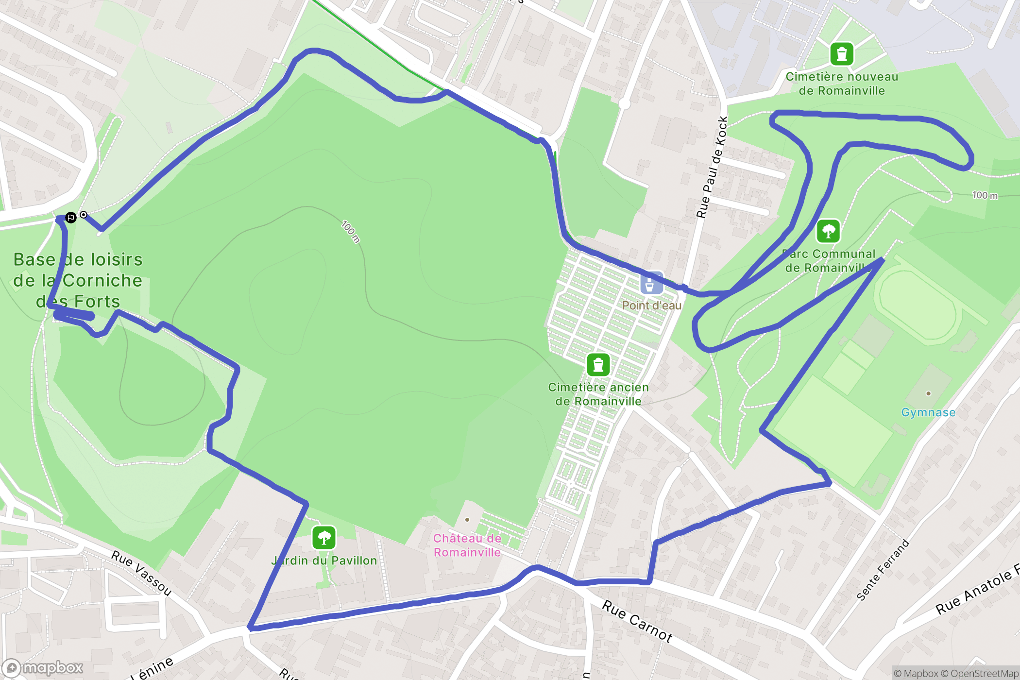Romainville: routekaart voor buitenactiviteiten - France