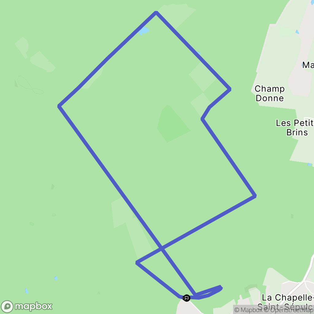 La Chapelle-Saint-Sépulcre : carte du parcours de randonnée - France
