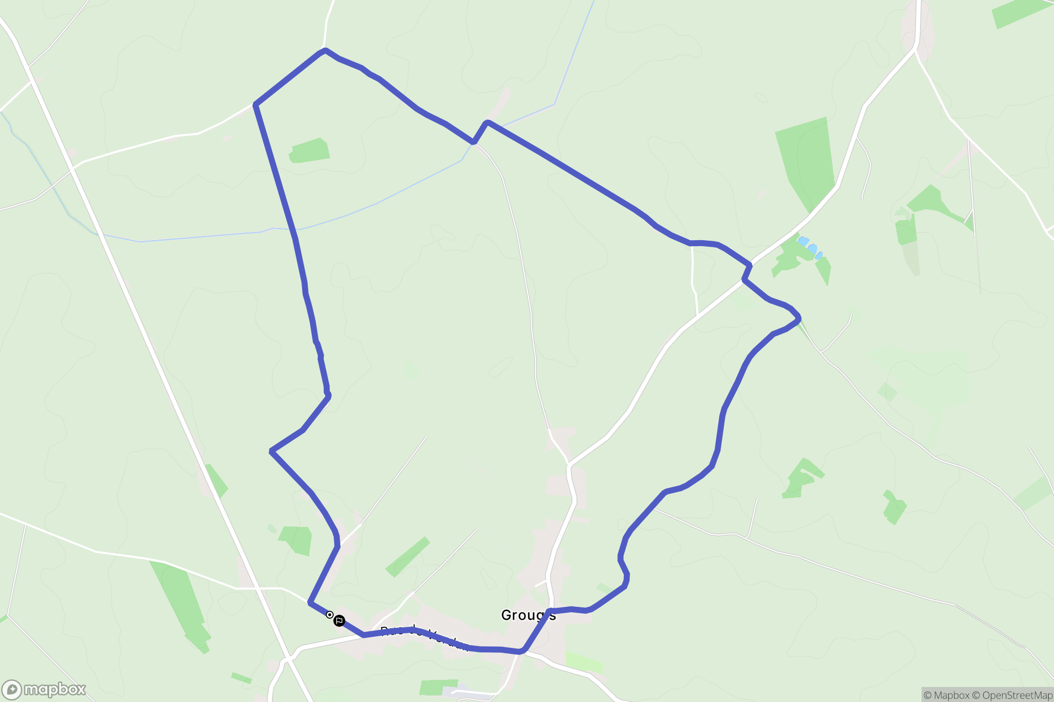Grougis : carte du parcours de randonnée - France