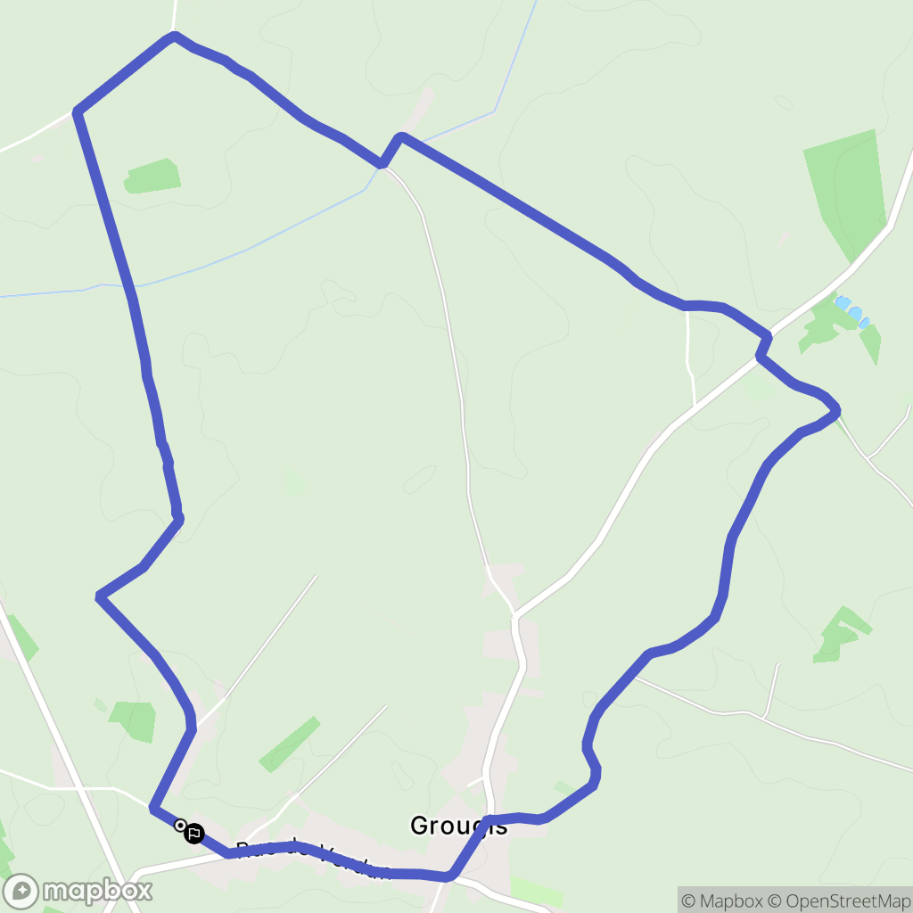 Grougis : carte du parcours de randonnée - France