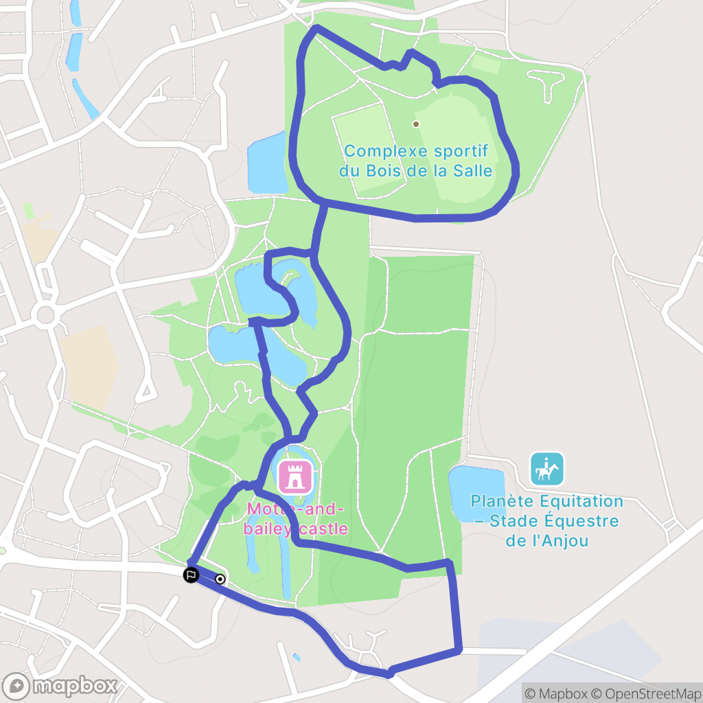 Verrières-en-Anjou : carte du parcours de randonnée - France