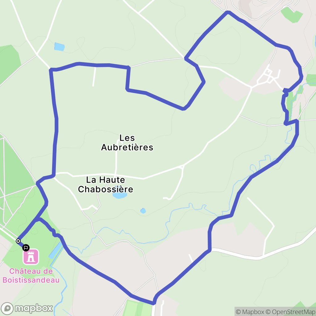 Les Herbiers : carte du parcours de randonnée - France