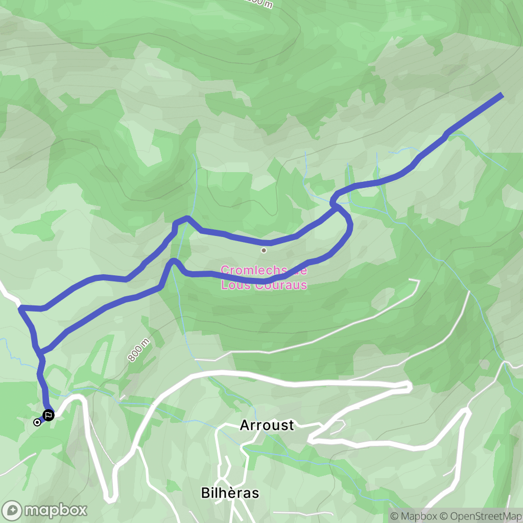 Bilhères : carte du parcours de randonnée - France
