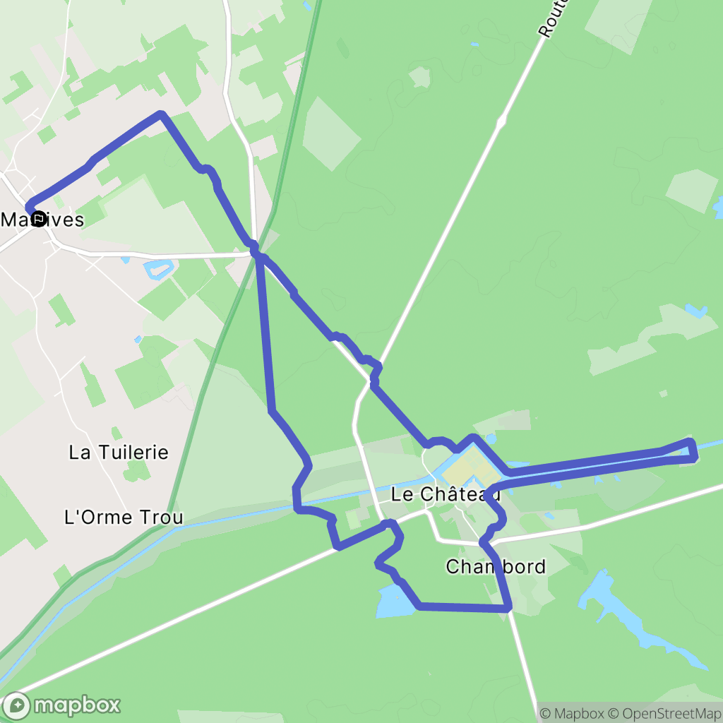 Maslives : carte du parcours de randonnée - France