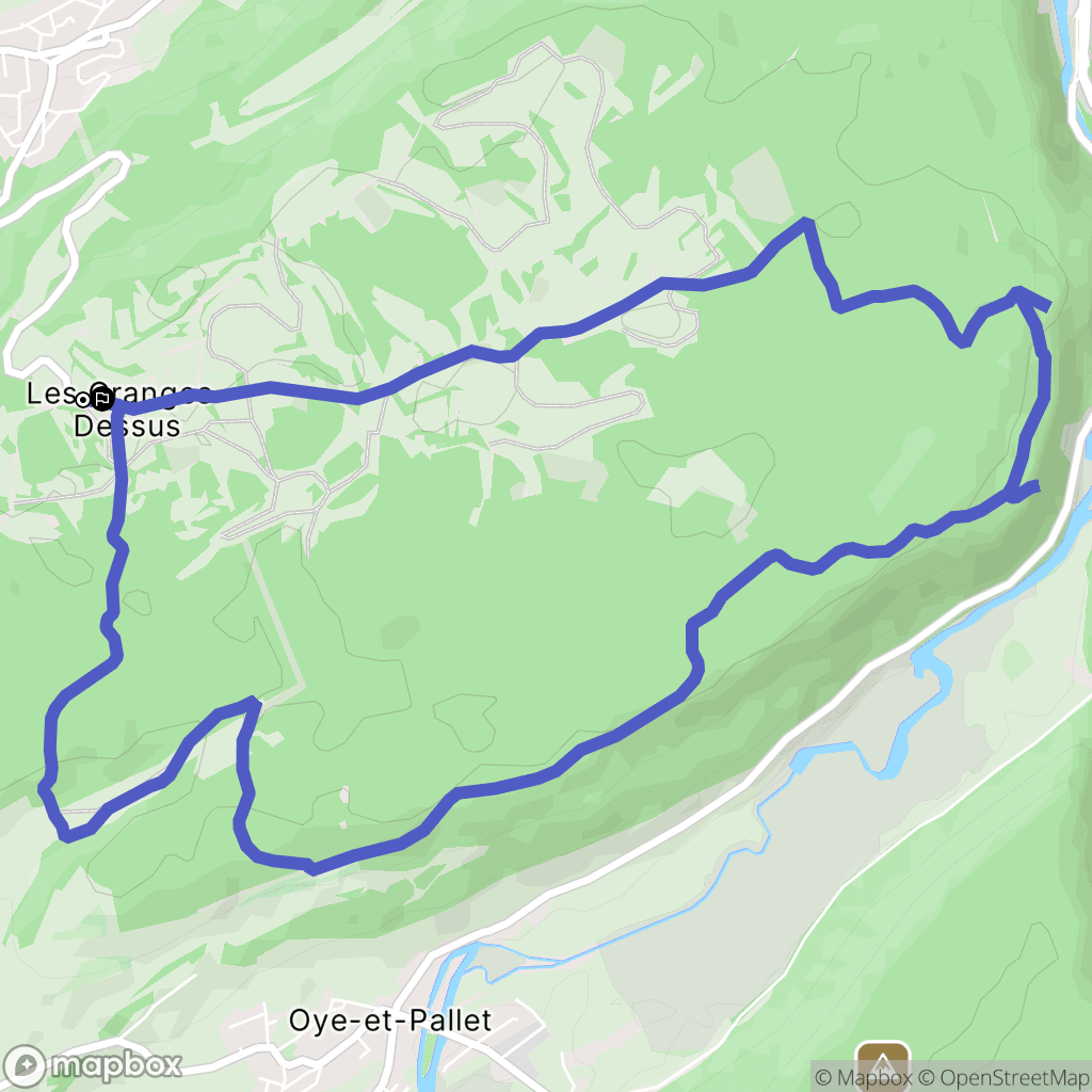 Granges-Narboz : carte du parcours de randonnée - France