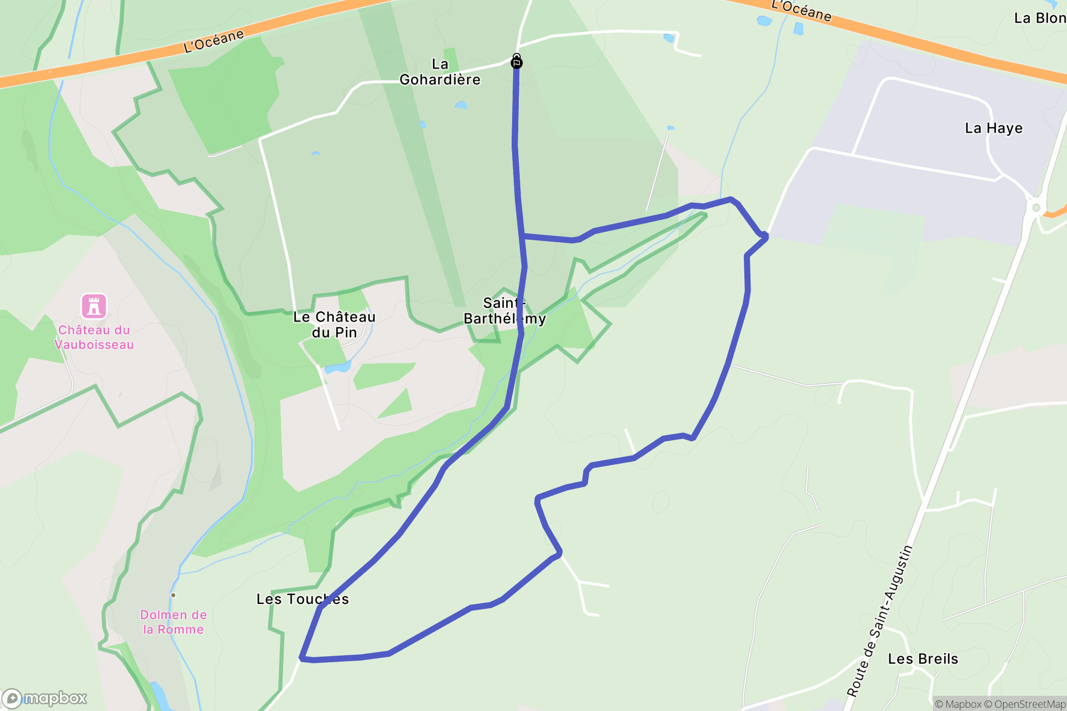 Champtocé-sur-Loire : carte du parcours de randonnée - France
