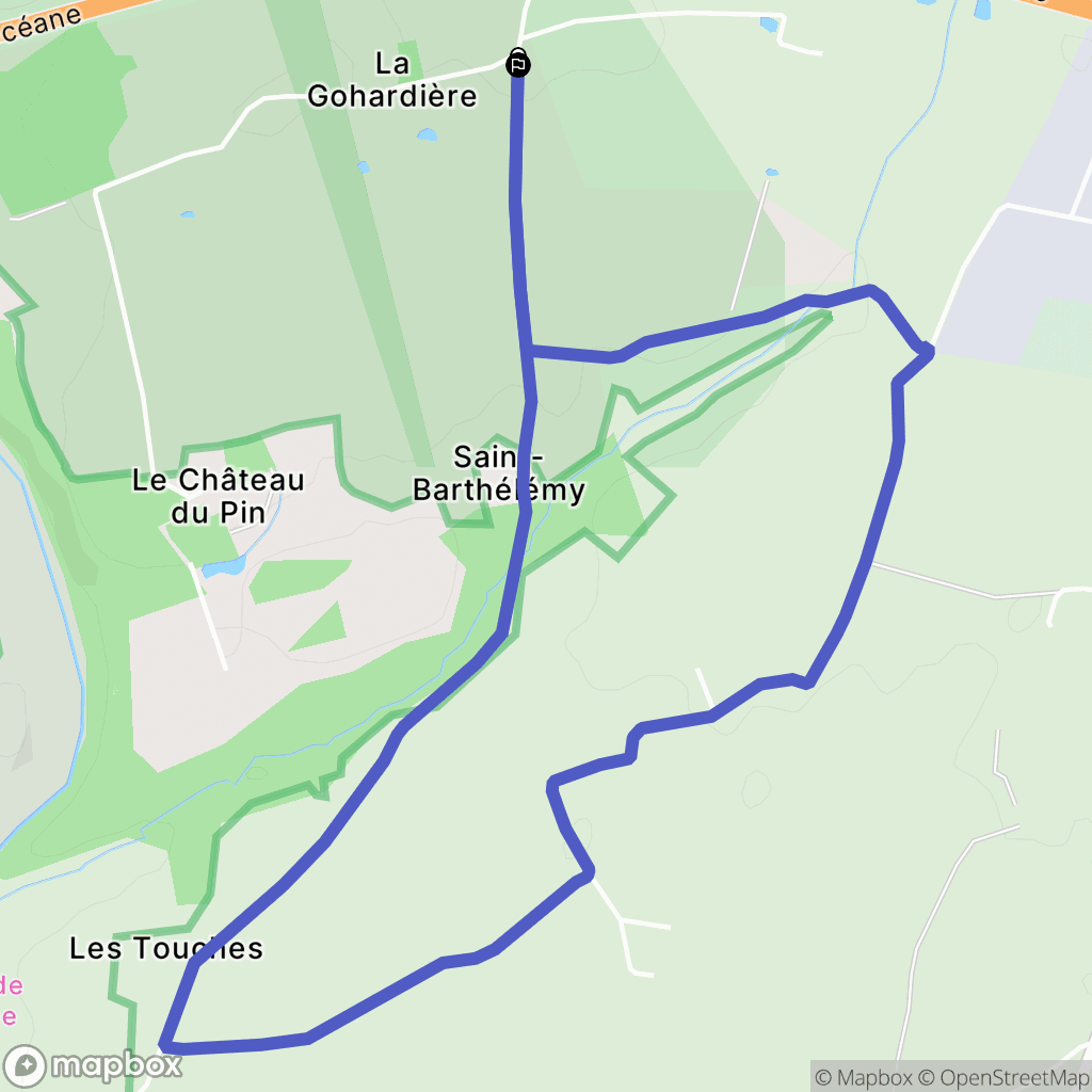 Champtocé-sur-Loire : carte du parcours de randonnée - France