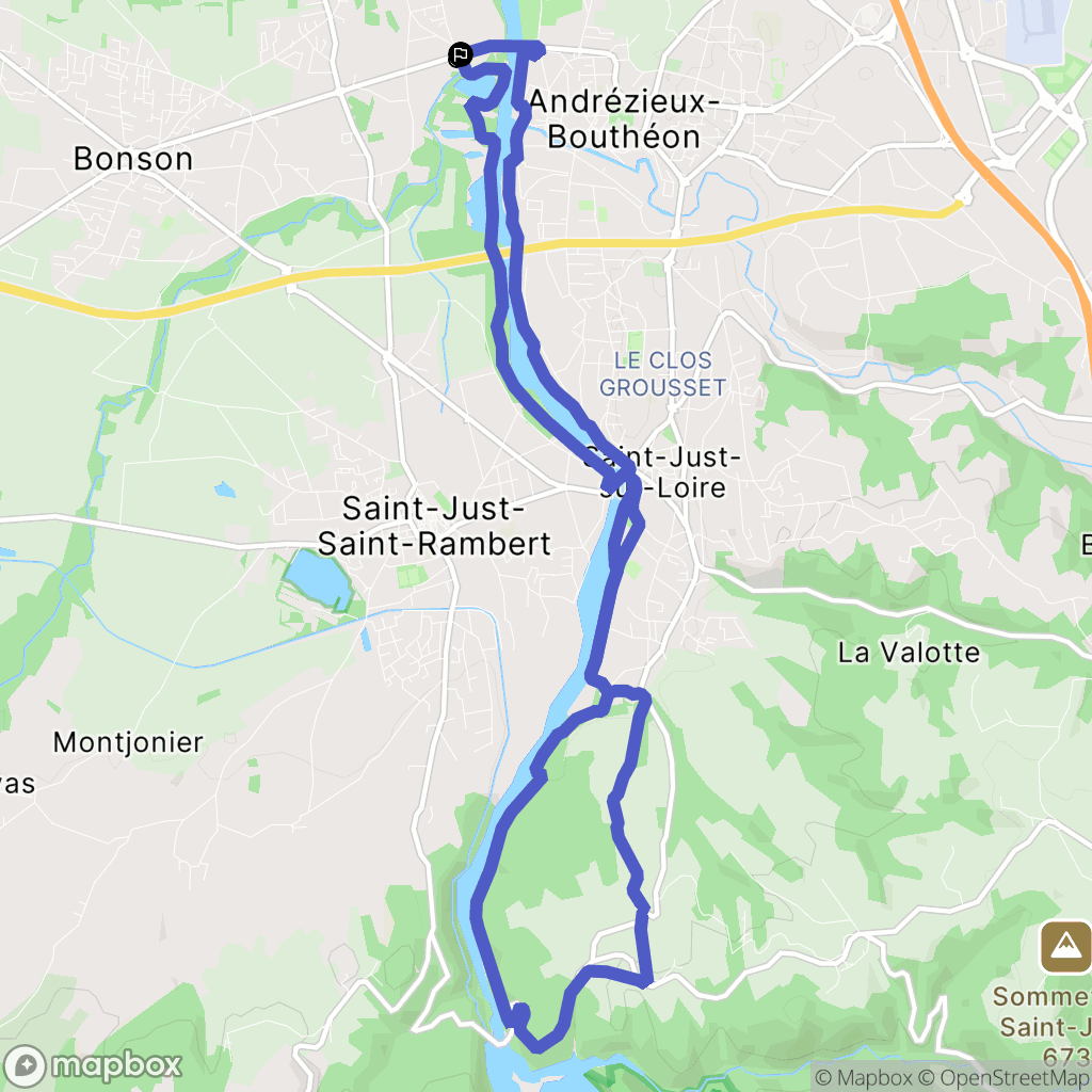 Saint-Cyprien : carte du parcours de randonnée - France