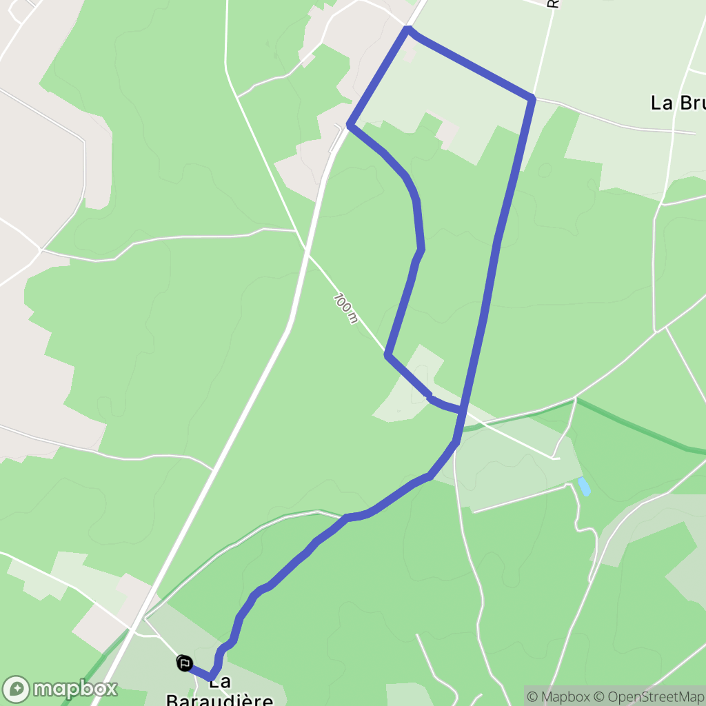 La Breille-les-Pins : carte du parcours de randonnée - France