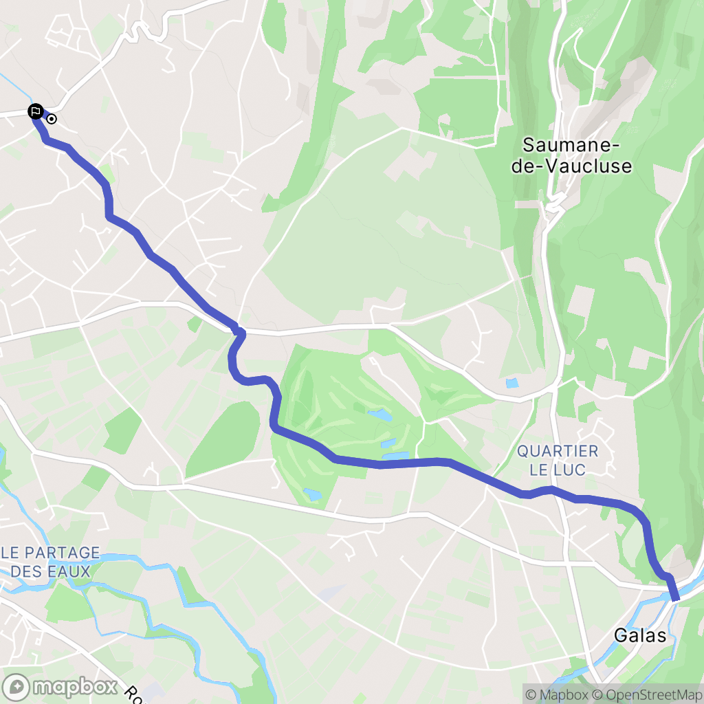 L'Isle-sur-la-Sorgue : carte du parcours de randonnée - France