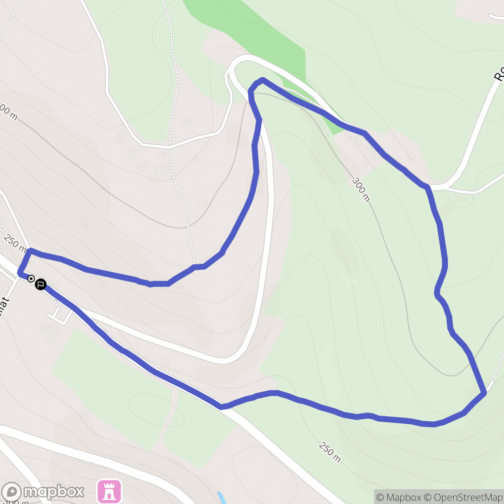 Fons : carte du parcours de randonnée - France