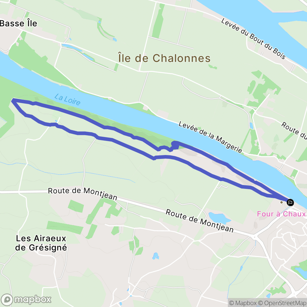 Chalonnes-sur-Loire : carte du parcours de randonnée - France