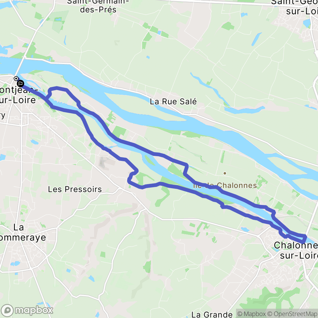 Mauges-sur-Loire : carte du parcours de randonnée - France