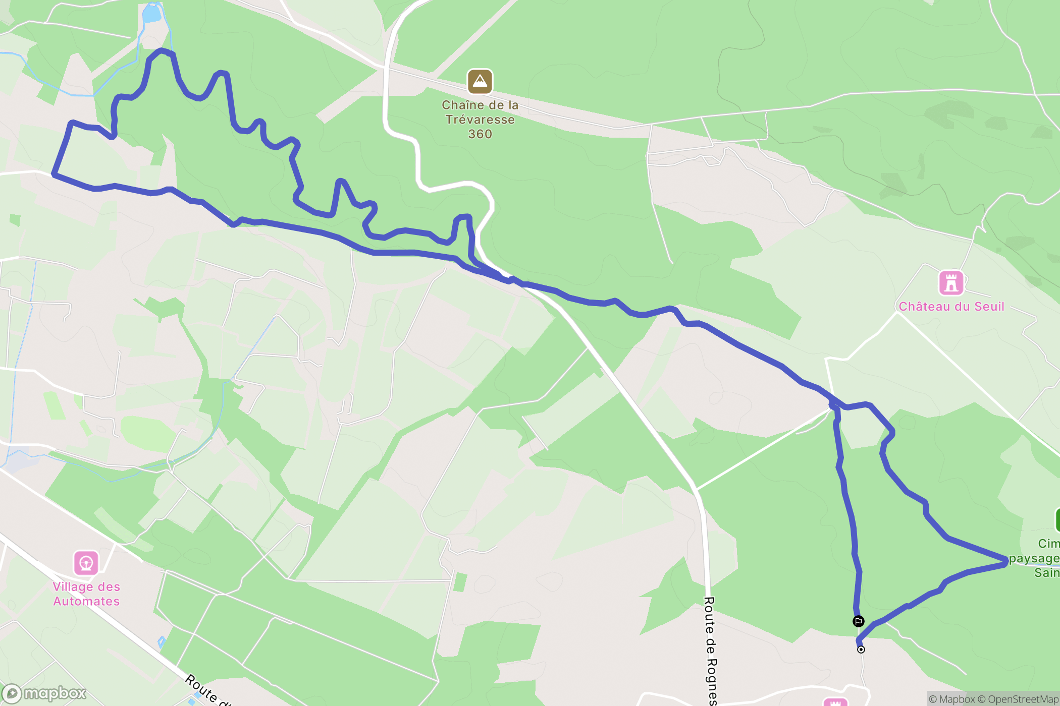 Aix-en-Provence : carte du parcours de randonnée - France