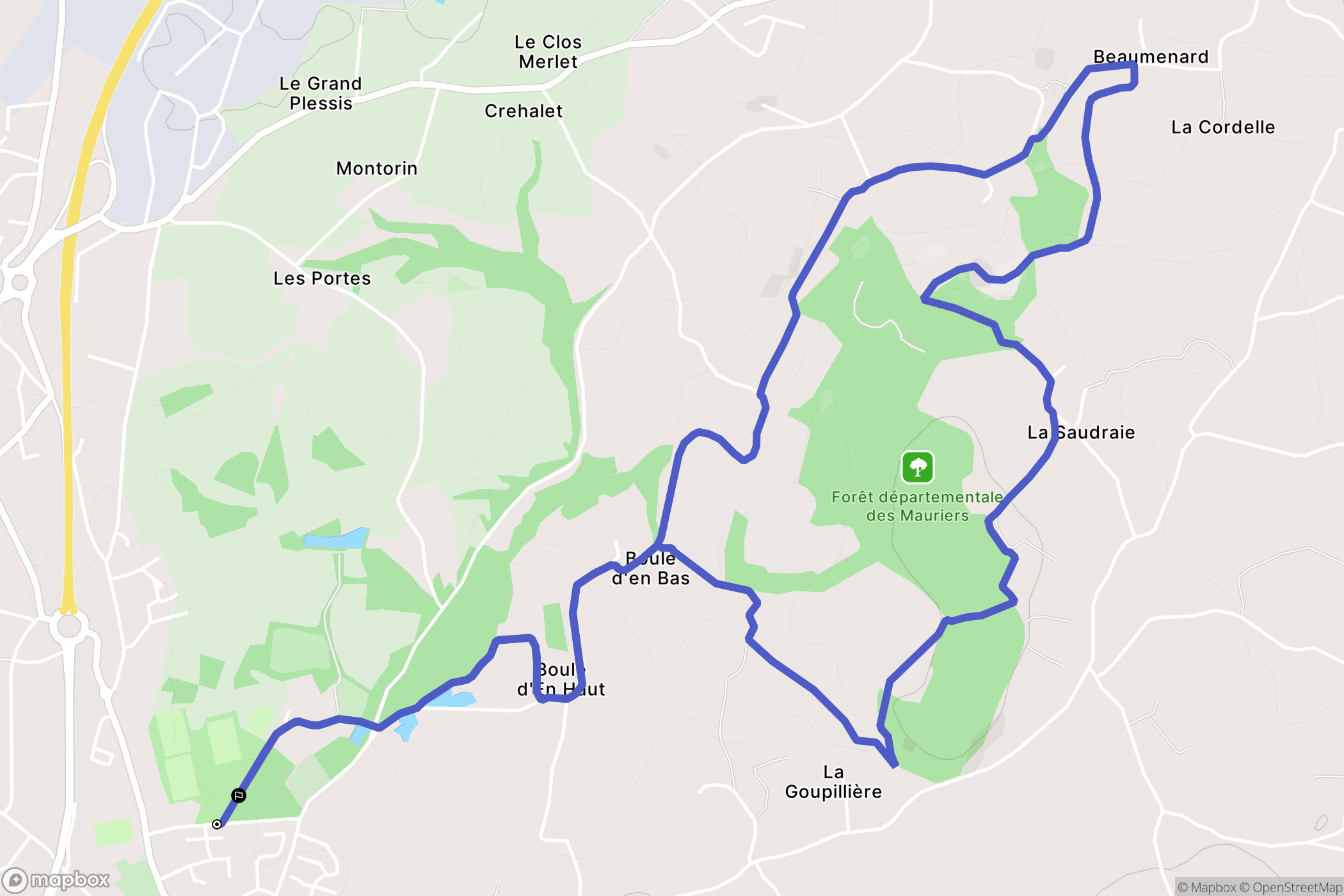 Plaintel : carte du parcours de randonnée - France