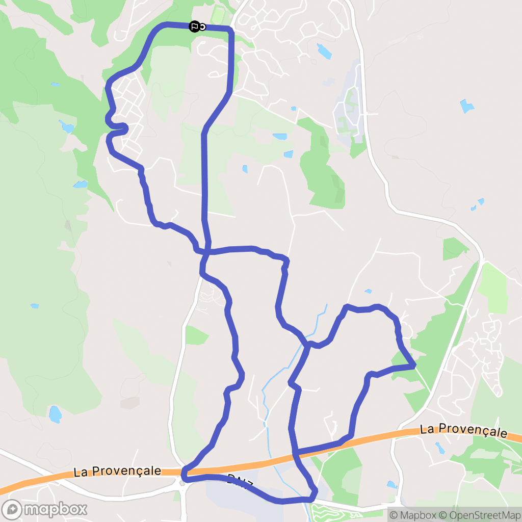Roquebrune-sur-Argens : carte du parcours de randonnée - France