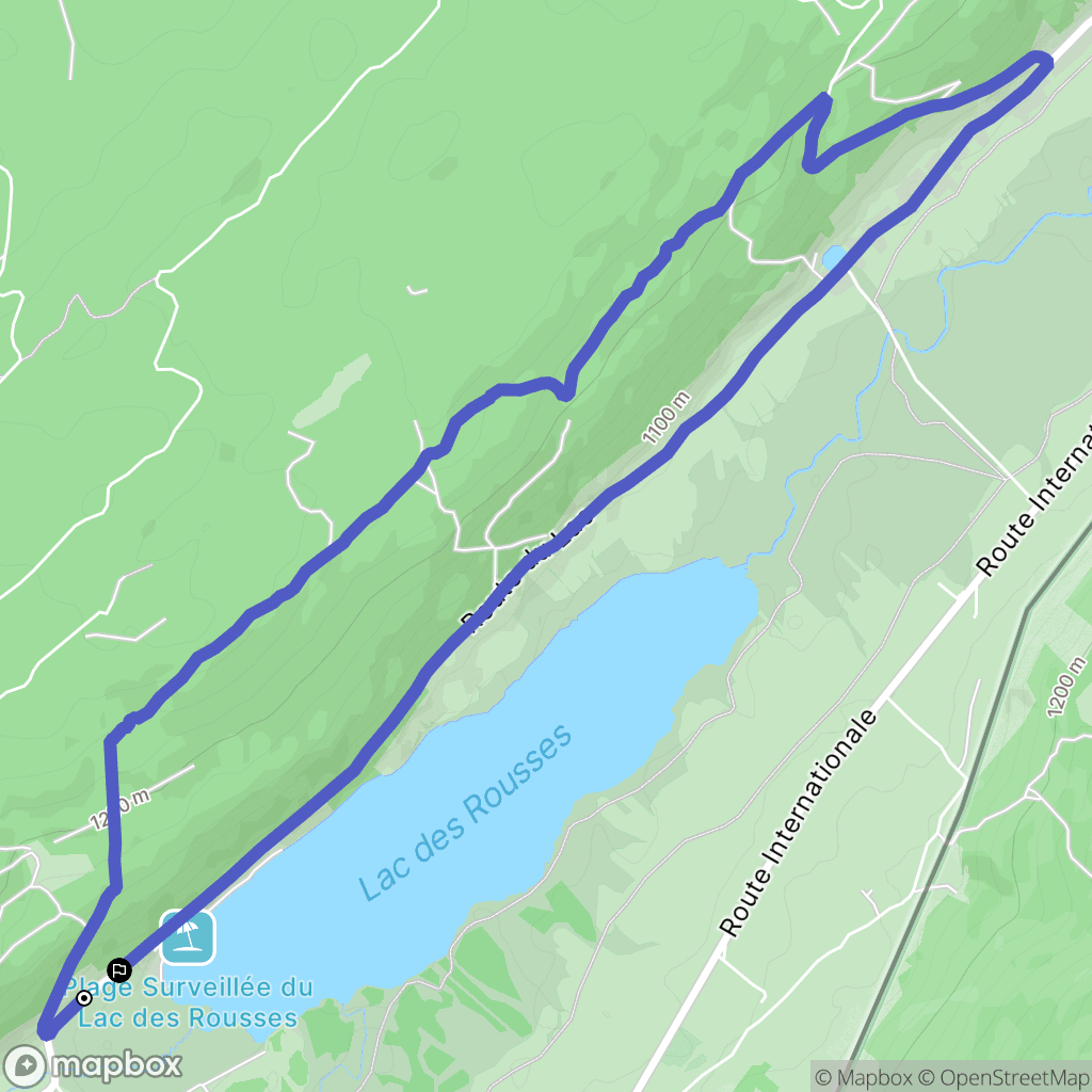 Les Rousses : carte du parcours de randonnée - France