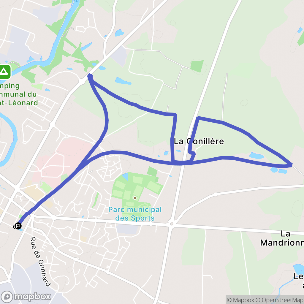 Mayenne : carte du parcours de randonnée - France