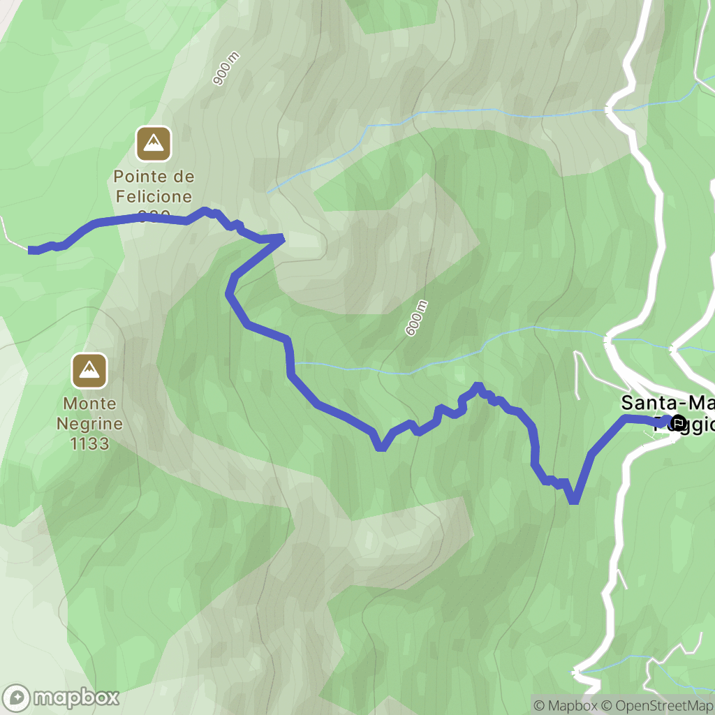 Santa-Maria-Poggio : carte du parcours de randonnée - France