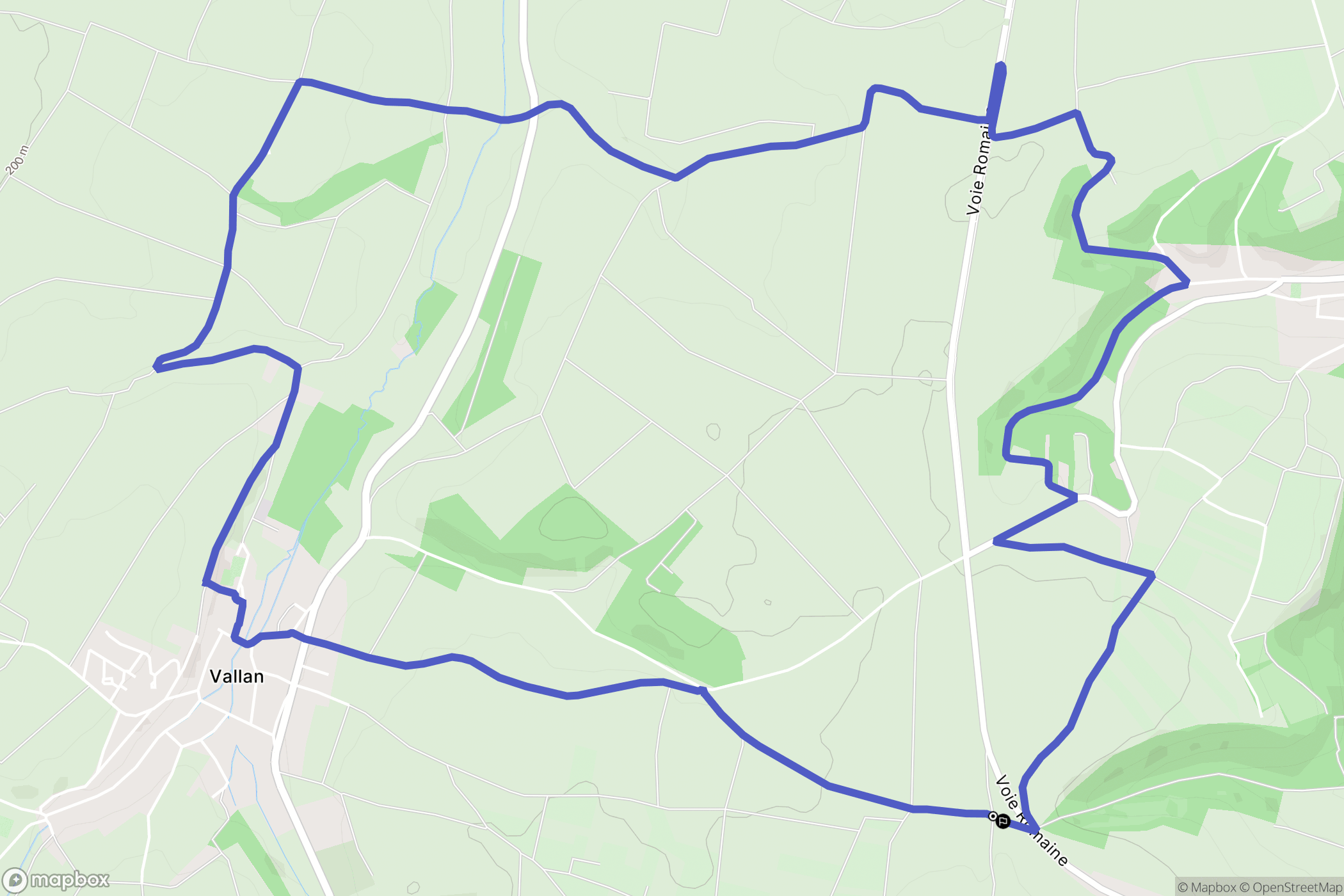 Escolives-Sainte-Camille : carte du parcours de randonnée - France