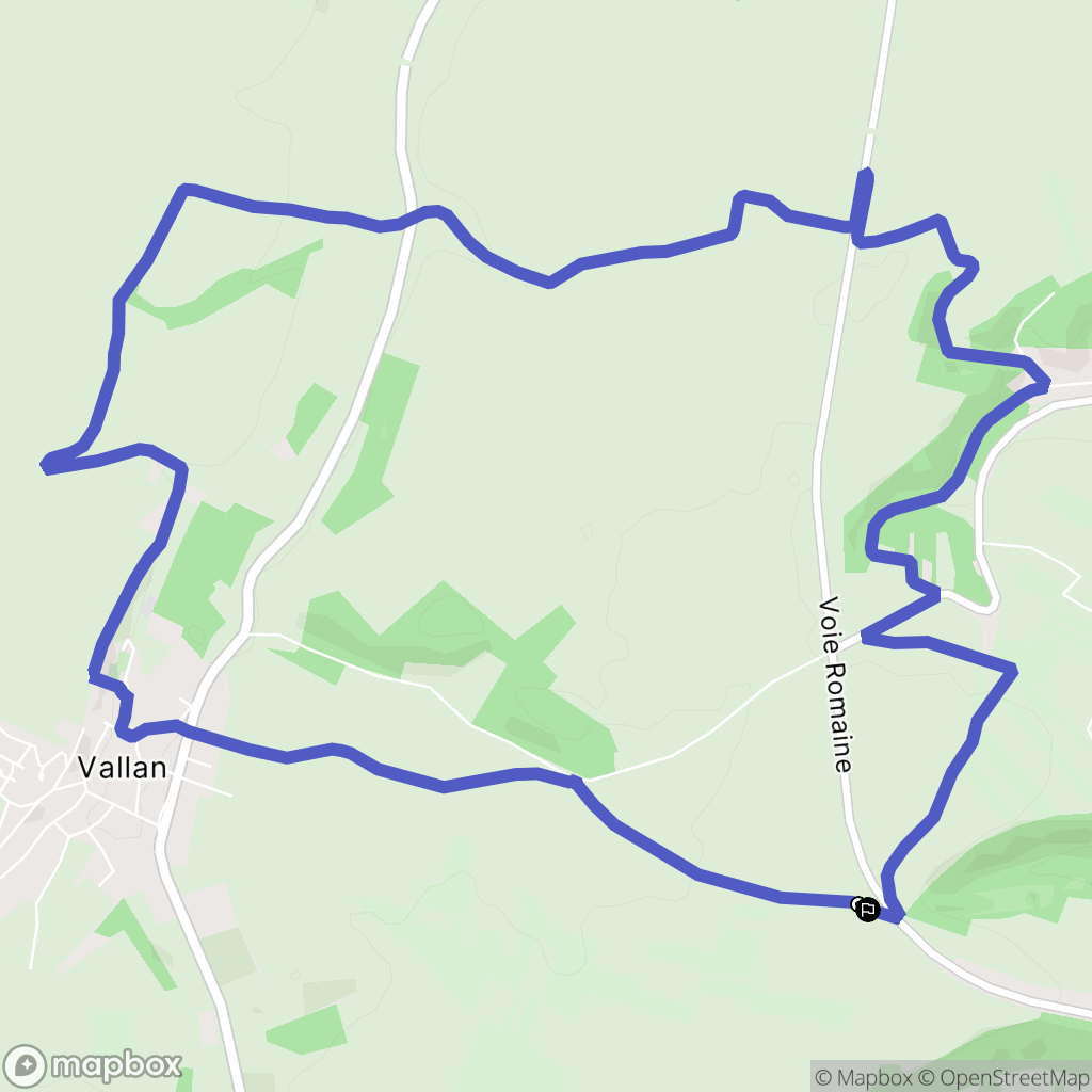 Escolives-Sainte-Camille : carte du parcours de randonnée - France