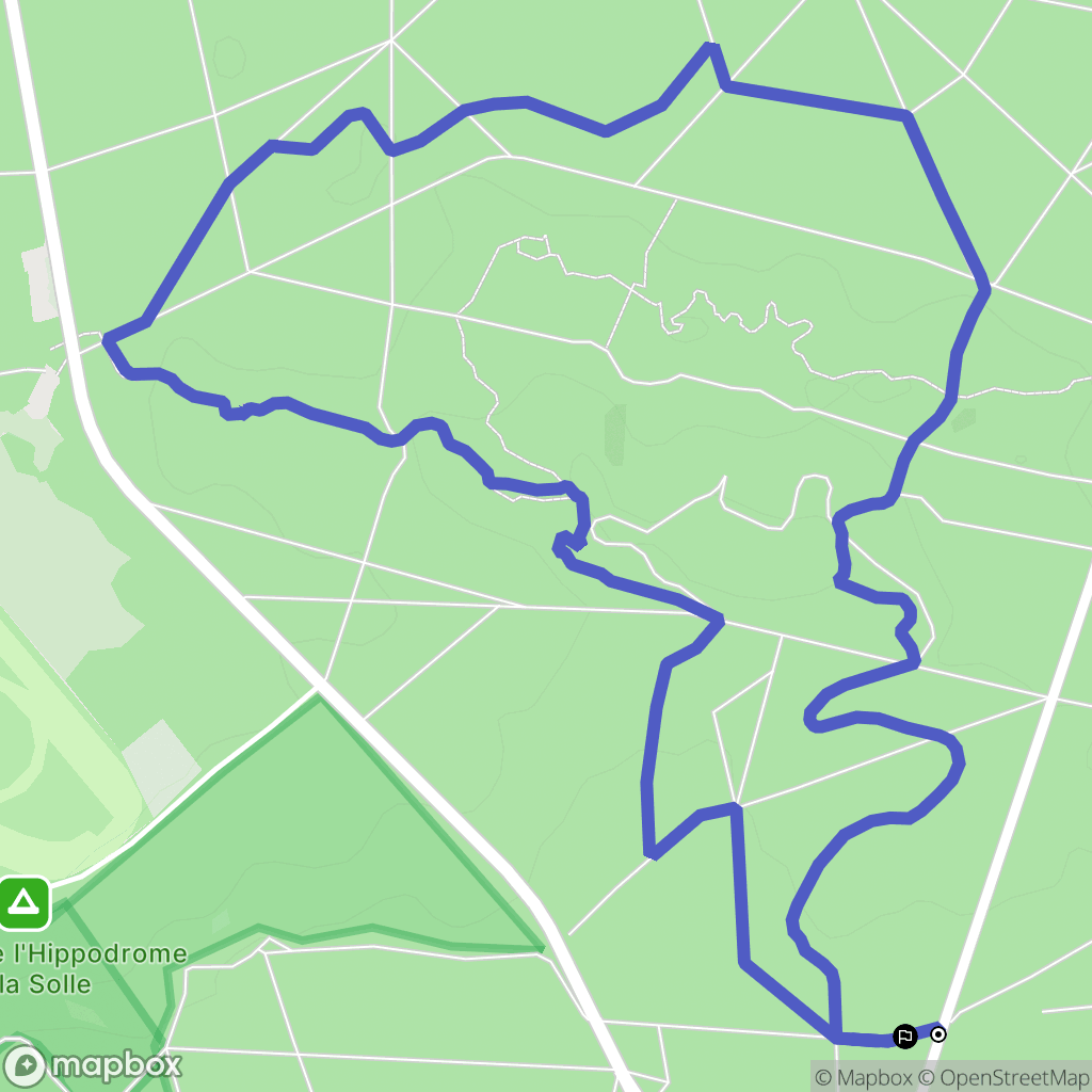 Fontainebleau : carte du parcours de randonnée - France