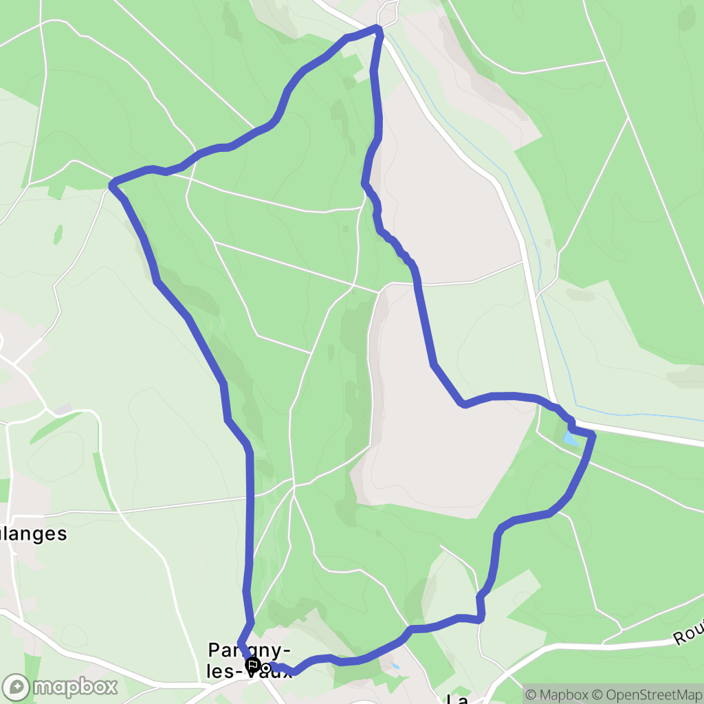Parigny-les-Vaux : carte du parcours de randonnée - France