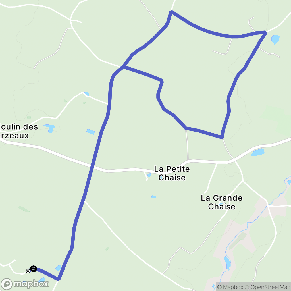 Chemillé-en-Anjou : carte du parcours de randonnée - France