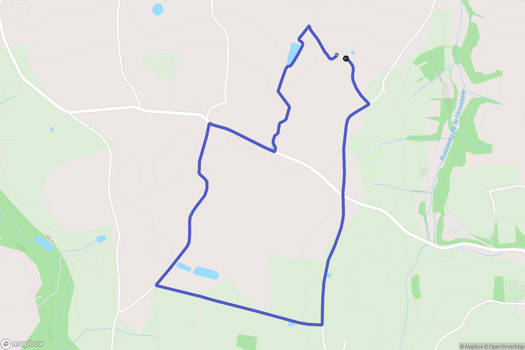 Mauges-sur-Loire : carte du parcours de randonnée - France