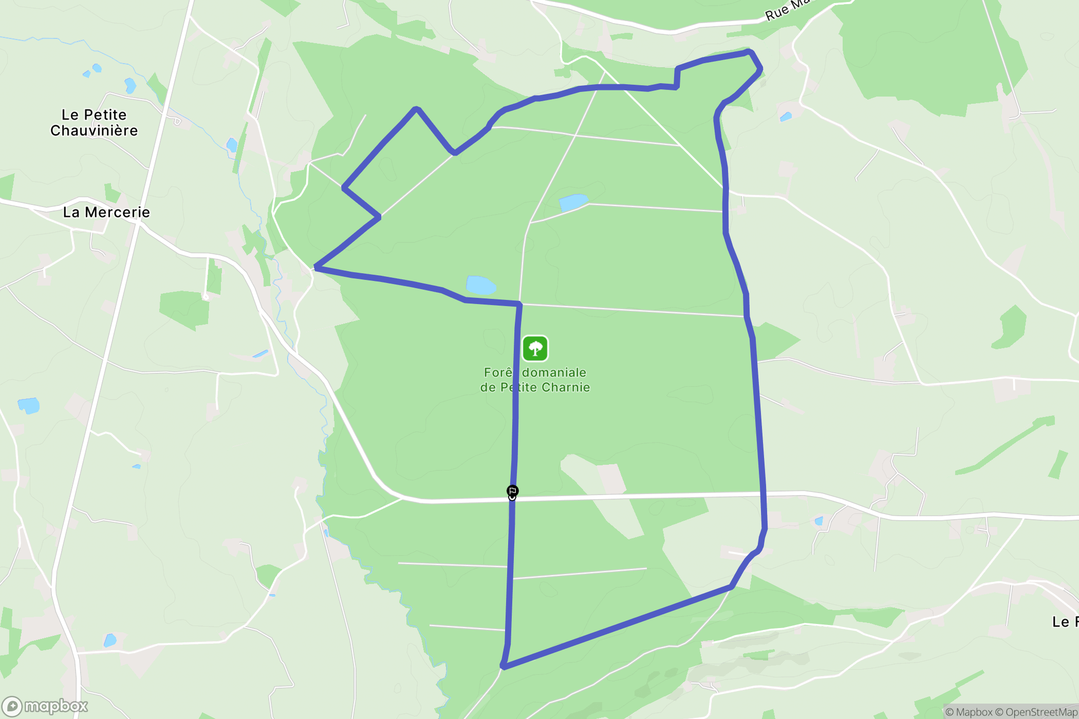 Saint-Symphorien : carte du parcours de randonnée - France