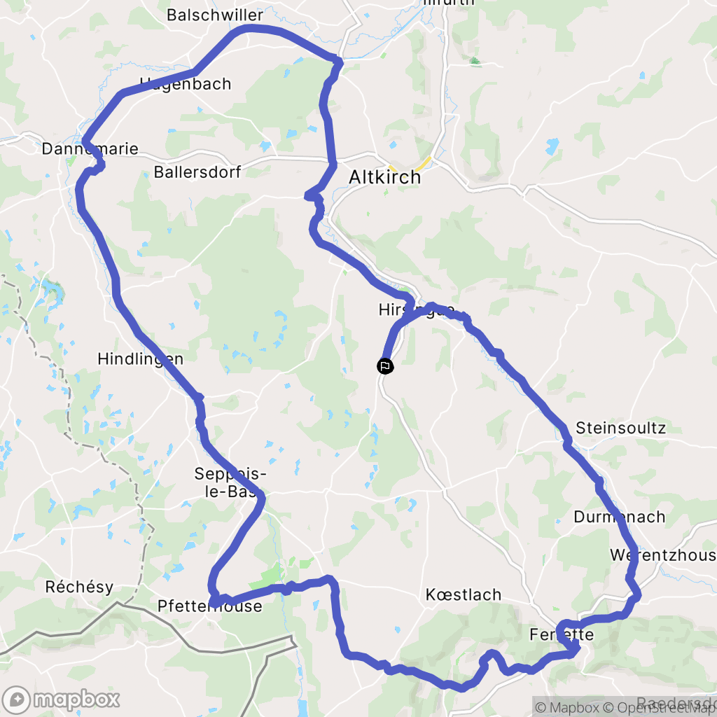 Heimersdorf : carte du parcours de randonnée - France